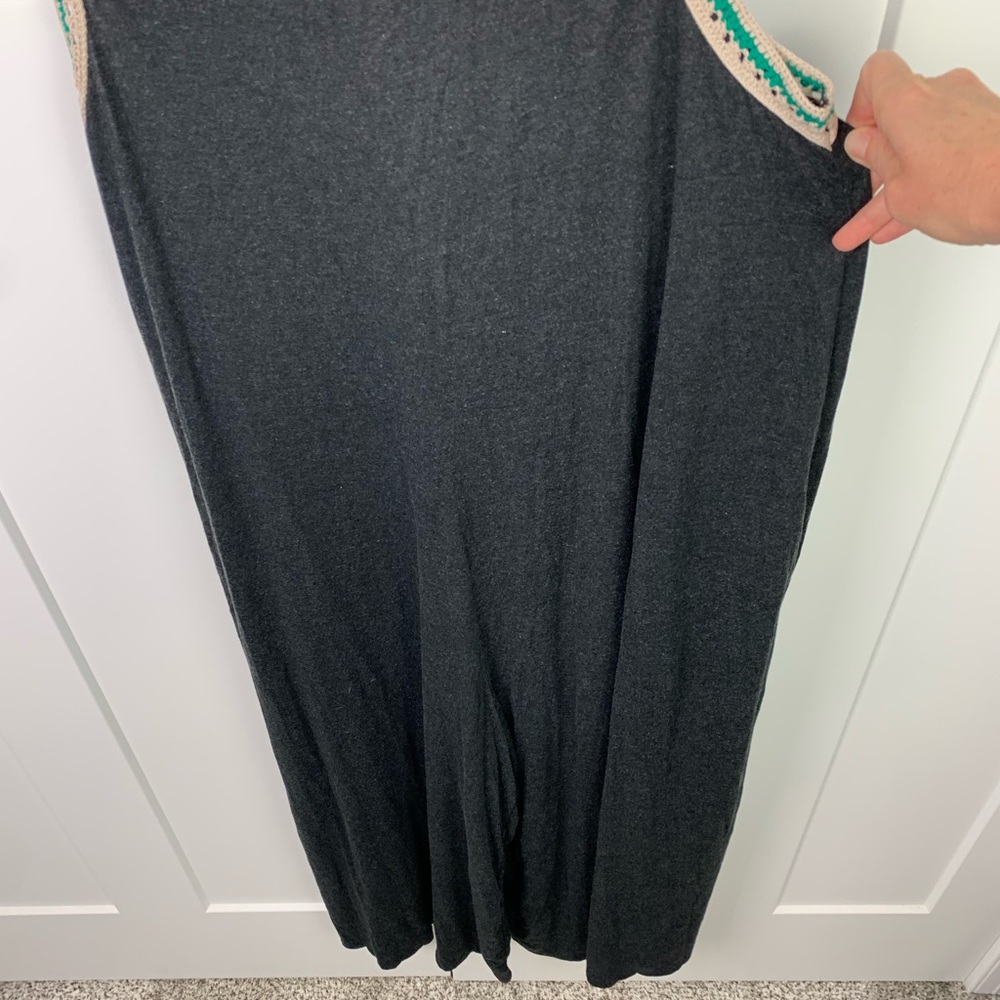 NATURAL LIFE Black Sleeveless Jumpsuit with Green Trim - Picture 11 of 11